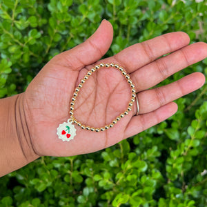 SCALLOPED CHERRY BRACELET