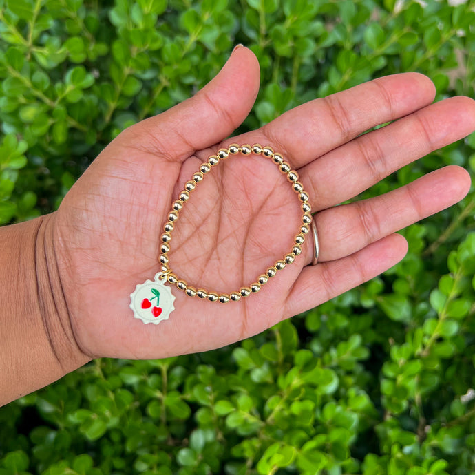 SCALLOPED CHERRY BRACELET