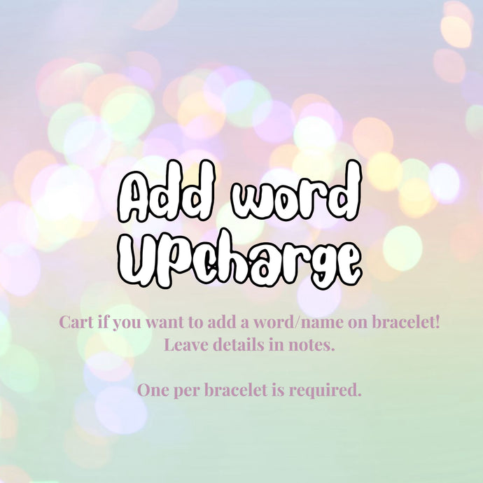 Add word upcharge