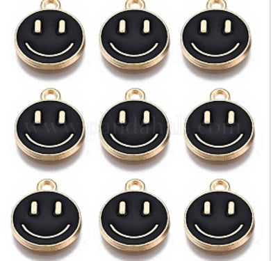 Black Smiley Charm