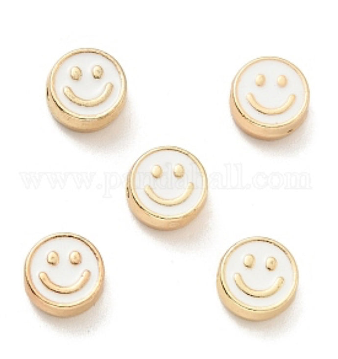 White smiley Fixed Charm
