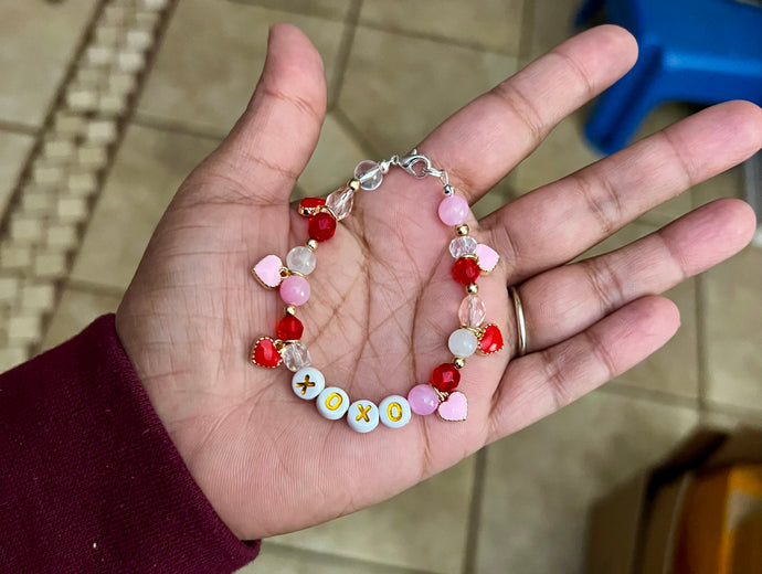 Mini Heart Charm Bracelet with name