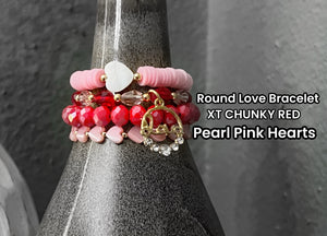 DISC BRACELETS WITH WHITE HEART!