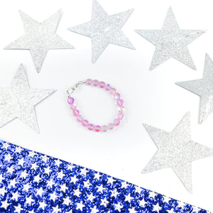 Iridescent Pink Moon Stone Bracelet