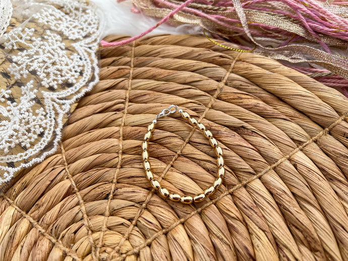 Gold Hematite Oval Bracelet