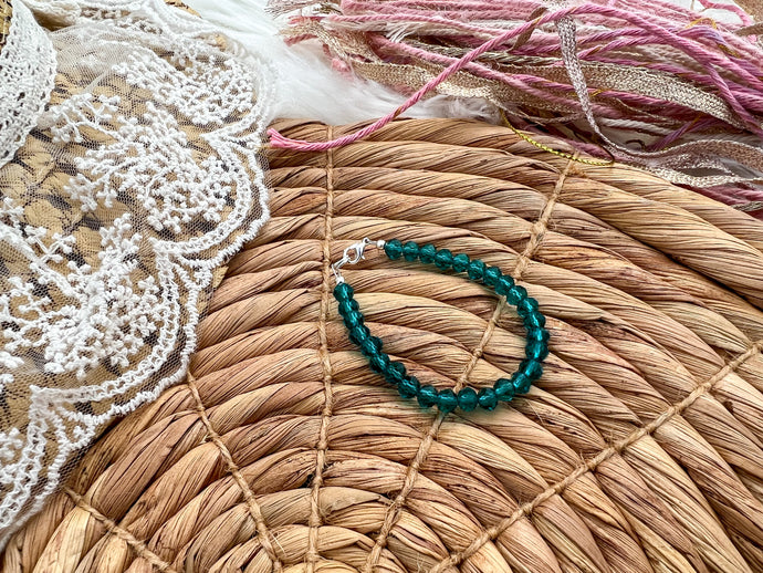 6MM Dark Teal Crystal